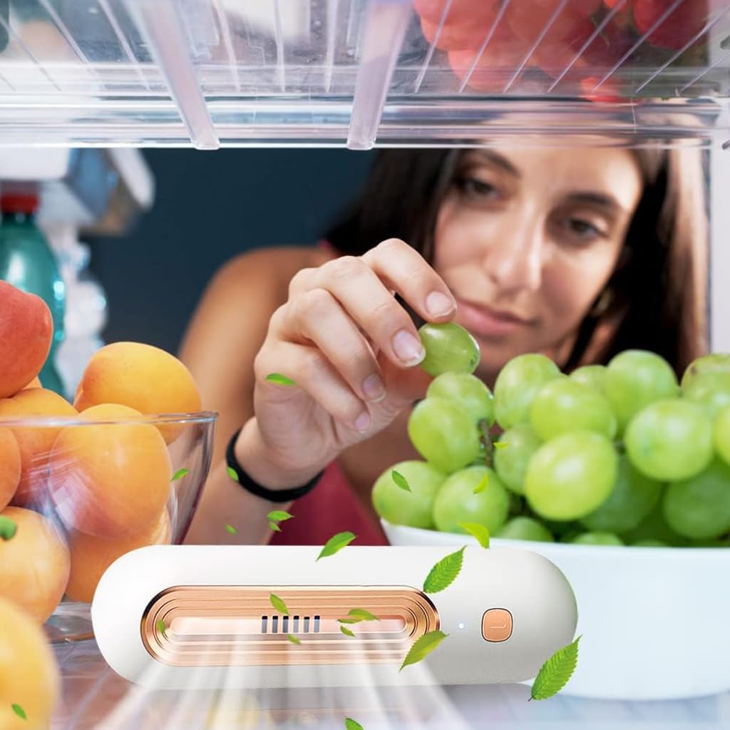 HASTHIP Mini Fridge Deodorizer USB Deodorizer with Purple Light Sterilization Refrigerator Odor Eliminator for Fridge, Kitchen, Closet, Room, Pet House, Car HASTHIP Mini Fridge Deodorizer USB Deodorizer with Purple Light Sterilization Refrigerator Odor Eliminator for Fridge, Kitchen, Closet, Room, Pet House, Car